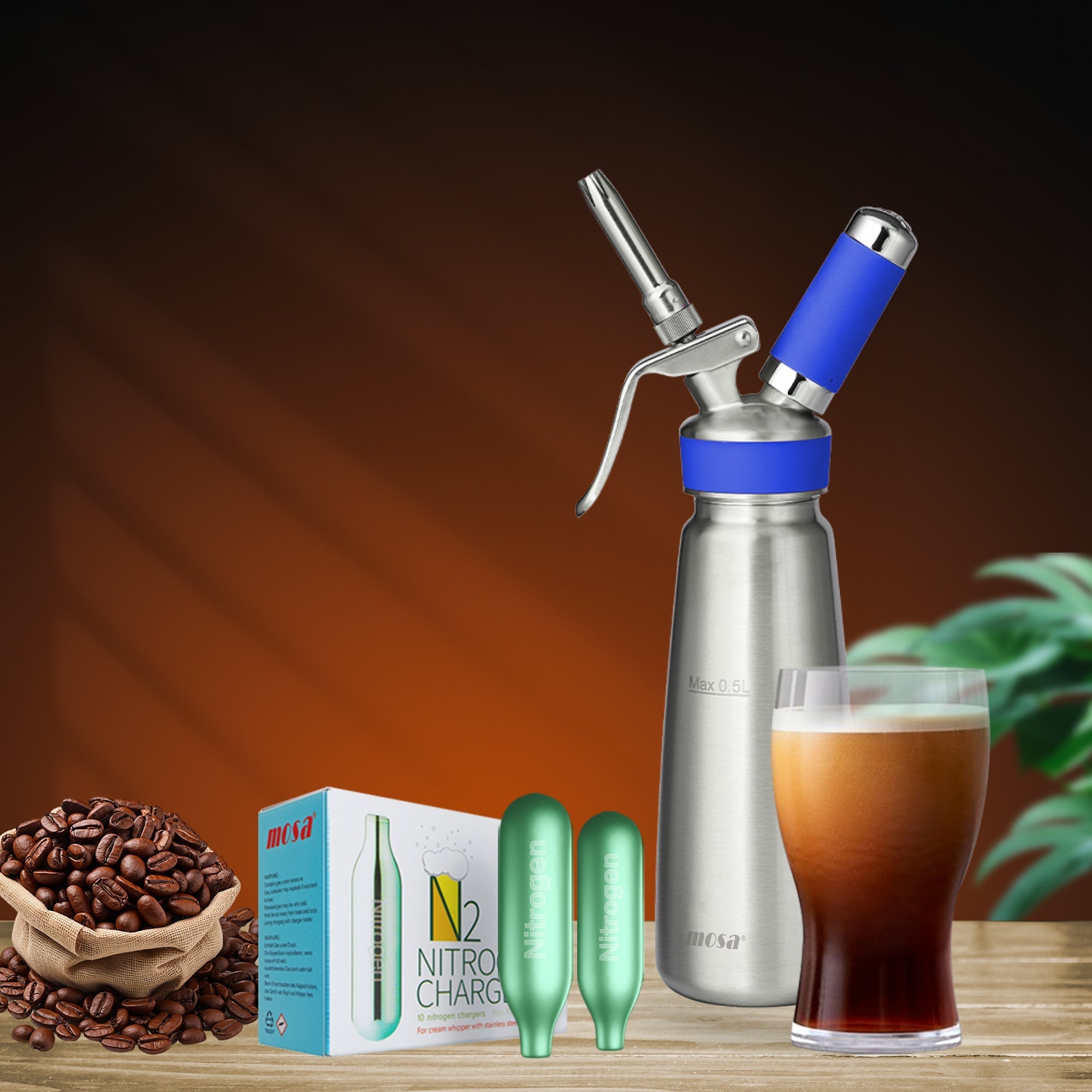 Nitro coffee made by mosa