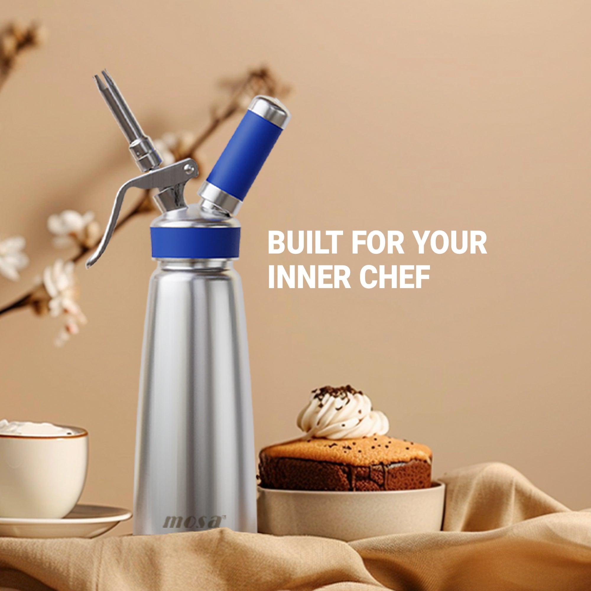 Mosa Professional Stainless Steel Whipped Cream Dispenser