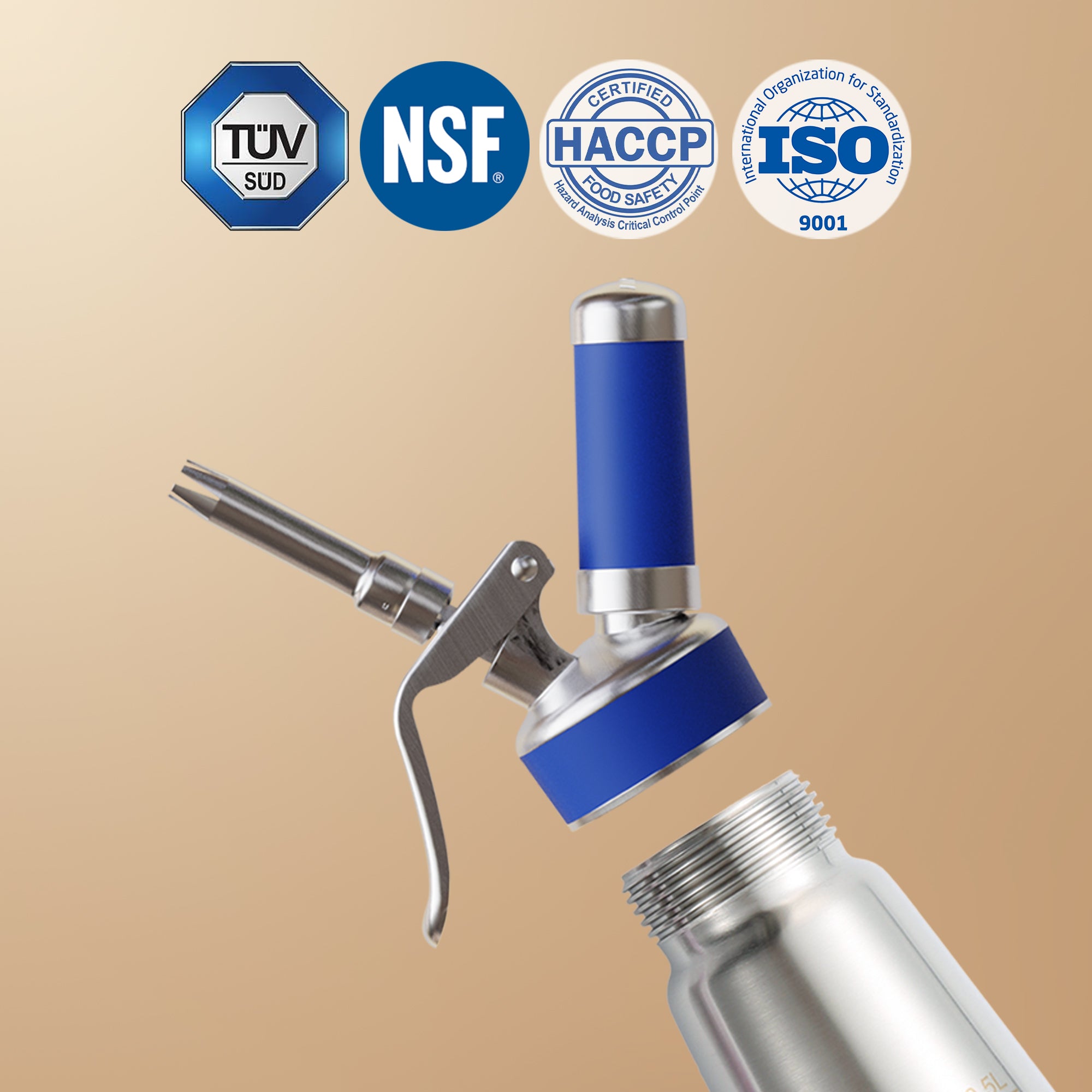 Mosa Professional Stainless Steel Whipped Cream Dispenser Mosa Professional Stainless Steel Whipped Cream Dispenser